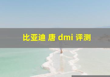 比亚迪 唐 dmi 评测